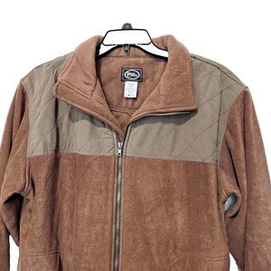 Bear Creek Outfitters Men’s Zip Up‎ Heavy Fleece Jacket Brown Size L Large READ